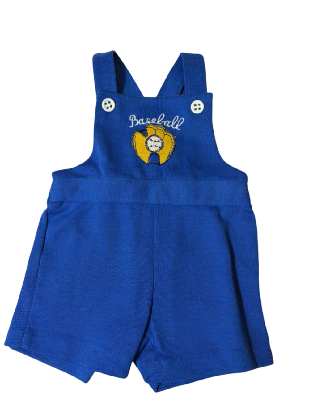 Vintage Health-tex Baby Baseball Overalls 9 Months Blue Shortalls USA 70s/80s